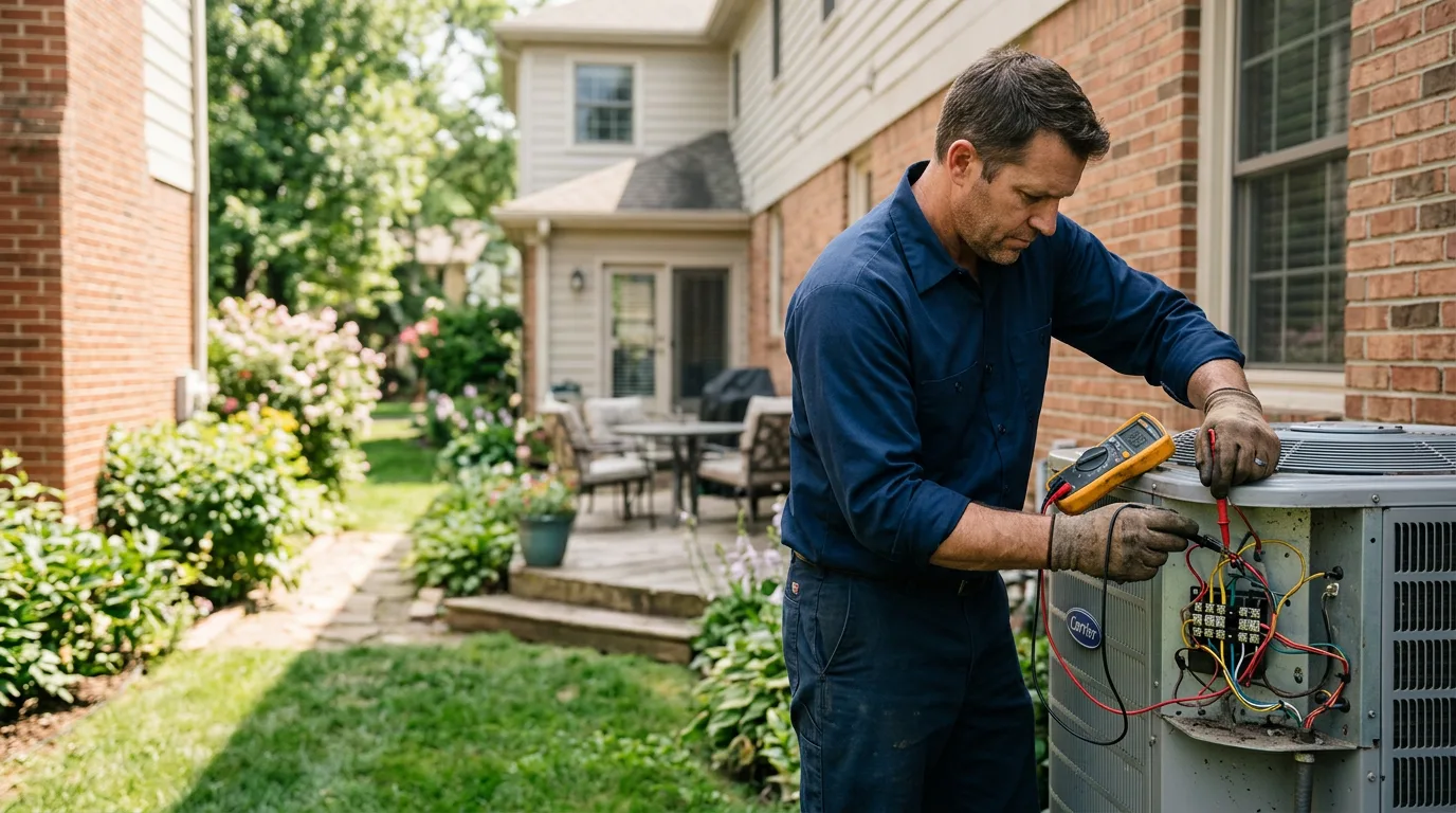 HVAC technician working near Falmouth, IN